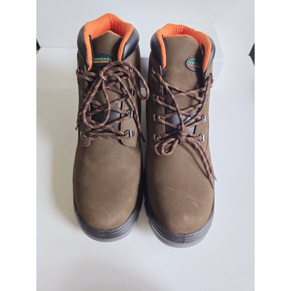 Hytest Knox Direct Attach Steel Toe 6” Brown Waterproof Work Boots Size 14 Wide - Picture 7 of 13